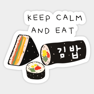 Keep calm and eat kimbap Sticker